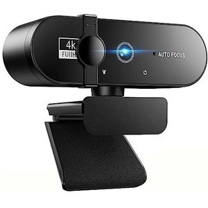 Webcam, 4K Webcam 1080P Mini Camera 2K Full HD Webcam Met Microfoon Autofocus Web Camera for PC computer Laptop Online Camera(4K)