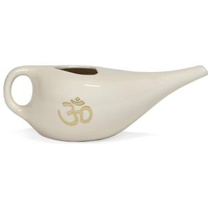 Bodhi NETI POT neusspoelkannetje, keramisch Neti-kannethi-potje met symbool, kan voor neusspoel, neusdouche