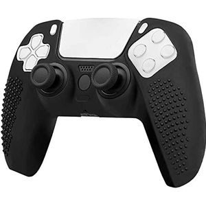 OcioDual Beschermhoes van siliconen, compatibel met PS5-controller, zwart, GF40128 Gamepad beschermhoes, antislip, skin bumper