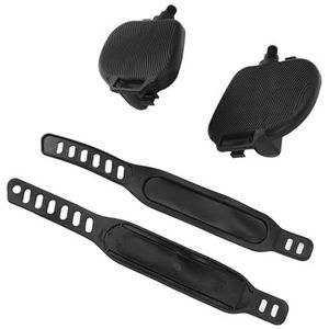Hometrainer onderdelen, hometrainer pedalen, comfortabele pasvorm, antislip, 1 paar met verstelbare riemen voor binnen (1/2 inch schroefdraad)