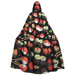 FRGMNT Japanse sushi garnalen print vrouwen capuchon mantel carnaval cape volwassenen capuchon mantel cape voor Halloween cosplay kostuums