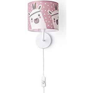 Paco Home Kinderkamer Wandlamp Baby Straat Brandweer Lampenkap Stof Rond E14