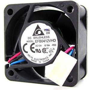 Koelventilator Delta EFB0412VHD,Server Koelere Ventilator Delta EFB0412VHD 12v 0.18A, Omvormer Koelventilator voor 3pin