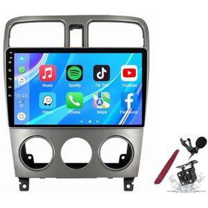 Android 14 Autoradio Sat Navi voor S-ubaru Forester (2002-2008) 9 Inch Touchscreen Multimedia Speler met Draadloze Carplay GPS Navigatie FM RDS Bluetooth 5G-WiFi SWC DSP,M100s