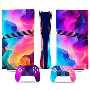 Anti Kras Voor PS5 Pro Skin Disc Edition & Voor PS5 Pro Skin Digital Edition Console Controller Vinyl Cover Skins Wraps Krasbestendig Compatibel 94093 Geen Schuimvorming(Disc Version)