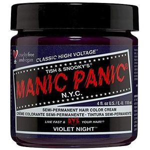 Manic Panic Violet Night Classic Crème, veganistische en diervriendelijke semi-permanente paarse haarkleur, 118 ml