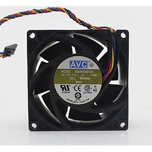 AVC DA08038B12H 12V 0.85A 8038 8CM 4-wire 5P PWM for Dell server fan