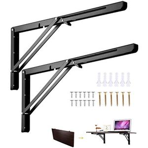 Viesap Professionele Vouwbeugel Heavy Duty 500 mm, Vouwtafel Wand, Zware Consolehouder, Inklapbaar, Frame Voor Garagerek, Zware Houder Voor De Keuken.