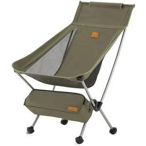 Camping Stoel Camping Moon Chair Hoge rug Ultralight klapstoel Draagbare 120 kg belasting Reizen schommelstoelen Outdoor visstoel Stoel(Color:Green-M)