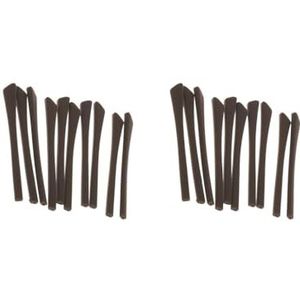 2 Set van 10x Siliconen Brillen End Tips Oor Sok Tubes Vervangingen Bruin