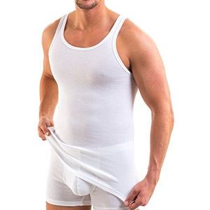 HERMKO 16000 3-pack herenonderhemd van zacht katoen/modal, wit, M