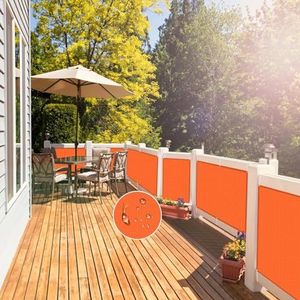 NAKAGSHI Waterdicht zonnezeil, oranje, 1,2 x 3,4 m, rechthoekig schaduwdoek voor buiten, geschikt voor tuin, outdoor, terras, balkon, camping, gepersonaliseerd