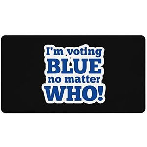 Stem Blauw Ongeacht Wie Mode Bureau Muismat Antislip Gaming Muismat Accessoires Decor 40X75cm