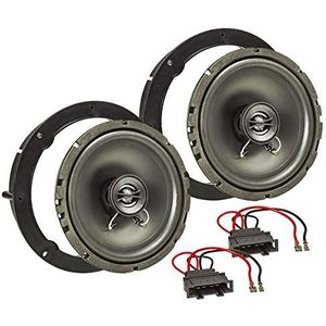 tomzz Audio 4050-000 Luidspreker Installatie Set geschikt voor Skoda Fabia Citygo Octavia Superb Yeti Roomster Kodiaq 165mm Coaxiale Systeem TA16.5-Pro
