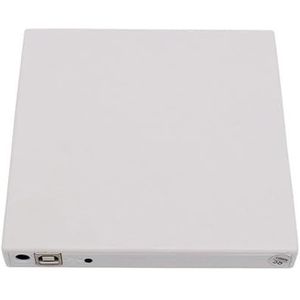 USB2.0 Externe DVD RW-brander Slanke CD-schrijver Plug-and-Play CD-speler Hoge Snelheid Extern Optisch Station For Laptop PC Desktop Heldere Beeldkwaliteit Stabiele Audio(White)