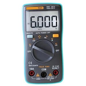 Digitale multimeter 6000 counts DC/AC ampèremeter voltmeter ohm weerstand diode capaciteit temperatuurmeter Professionele multimeter