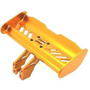 Afstandsbediening auto metalen upgrade aangepaste accessoires Staartbeugel Staartvin for WLtoys Relalo 1/14 1/12(Yellow)
