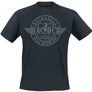 AC/DC Rock & Roll - Will Never Die T-shirt zwart 3XL 100% katoen Band merch, Bands