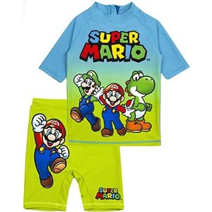 Super Mario Swimsuit Boys UV50 Zon Veilig Twee Stuk Top & Shorts Kostuum 3-4 jaar