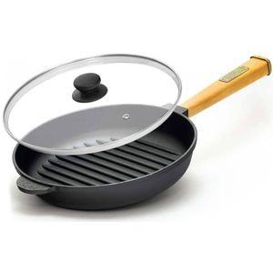 Keuken ambachtelijke geëmailleerde gietijzeren grill pan aanbieding bij Amazon