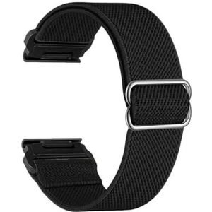 20 22 26 mm elastisch geweven nylon lusband geschikt for Garmin Fenix ​​7 7X 6X 6s 6 Pro 5 5s 5X Plus 3HR 945 for Epix Gen 2 Enduro Quickfit Band(Black,For Tactix Delta)