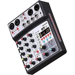 4-kanaals 16 Dsp audiomixer Usb-geluidskaartinterfaceconsole met Bluetooth-compatibele 48v fantoomvoeding (kleur: A) (B)