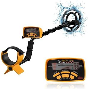 Metaaldetector voor volwassenen - IP68 waterdichte metaaldetector, hoge nauwkeurigheid, met LCD-display, 8,6 ""waterdichte zoekspoel en draagtas, voor goud, zilver, koper