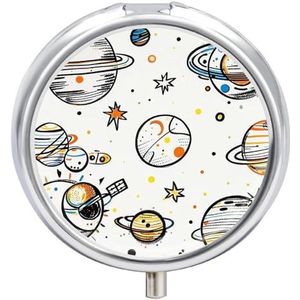 Ronde pillendoos 3 compartimenten draagbare medicijnpillendoos één maat pillendoos voor zakpillenorganisator en vitaminecontainers voor reizen