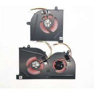 1 x CPU-koeler voor laptop GS63VR GS63 GS73 GS73VR MS-17B1 Stealth Pro CPU BS5005HS-U2F1 GPU BS5005HS-U2L1 Cooler (CPU Fan (RED))