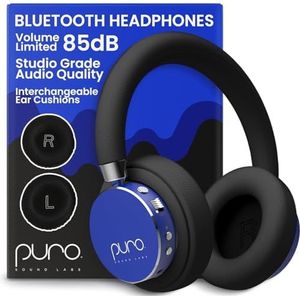 Puro Sound Labs BT2200-Plus Volume Limited Bluetooth-hoofdtelefoon voor kinderen - veiligere hoofdtelefoon voor kinderen - studiokwaliteit en geluidsisolatie (blauw)
