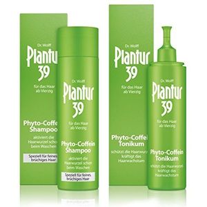 Plantur 39 Fyto-cafeïne-shampoo fijn haar 250 ml + fyto-cafeïne-tonicum 200 ml - tegen haaruitval