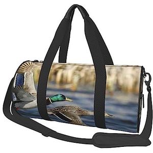 Mallard Ducks Travel Duffel Bag Gym Tote Bag Lichtgewicht Bagage Tas voor Weekender Sport Vakantie, Zwart, Eén maat