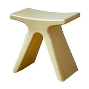 Voetenbank Creatieve schoenwisselkruk Voetenbank Huishoudelijke kunststof speciaal gevormde kruk Kleine lage krukken for creatieve kruk Lounge(Blanc)