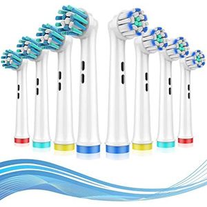YEOSLL Vervangende opzetborstels compatibel met Oral B, elektrische tandenborstelkoppen Precisie Clean Cross Action voor Oral-b Braun Pro 1000/gevoelig en meer