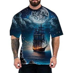 Heren T-shirt 3D Skelet Print Grappig T-shirt Korte Mouw Nieuwigheid Tee Ronde Hals Modieuze Regular Fit T-shirts, # 5., 3XL