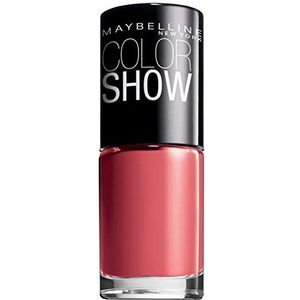 Maybelline New York Make-up Nailpolish Color Show nagellak Coral Craze/Ultra glanzende kleur lak in fel rood, 3 x 7 ml