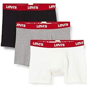 Levi's Heren Back in Session Men's Multipack (3 stuks) Boxer Briefs, zwart/rood., M