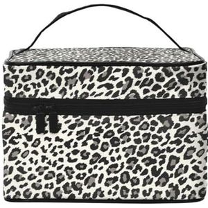 Luipaard Print Print, Make-up Tas Cosmetische Tas Draagbare Reizen Toilettas Potlood Case, zoals afgebeeld, Eén maat