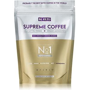 BeKeto Keto Supreme Koffie met MCT-olie en biologische ashwagandha 250g - Keto en Low Carb Diëten vriendelijk