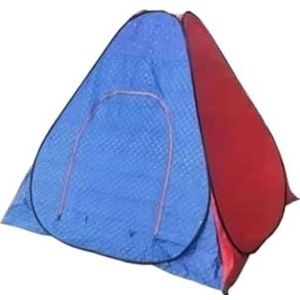 Kampeertent Outdoor kampeerbenodigdheden Winter opvouwbare snel openende poncho viskatoenen tent Kampeer tent (Color : Red blue M A)