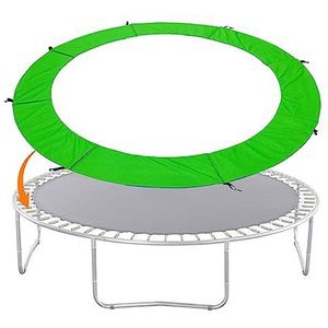 ARIASS Trampolinepad, 6ft 8ft 10ft 12ft 13ft 14ft 15ft 16ft Trampoline vervangend veiligheidskussen, geen gaten voor paal, waterdichte trampoline-accessoires veerafdekking (Color : Light green, Size