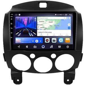 Android 14 Autoradio Navi voor M-azda 2 (2007-2014) 9 ""QLED-scherm Autoradio met draadloze Carplay Android Auto GPS-navigatie met BT5.0 HIFI FM 5G-WiFi SWC RDS MIC,M400s