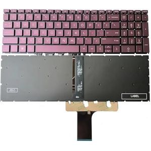 Laptoptoetsenbord voor HP Pavilion 15-EH0000 15-EG0000 2H-BCZUSI68711 2H-BCZUSI168611 met achtergrondverlichting Verenigde Staten VS paars/groen(Purple)