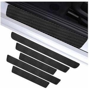 Pack Van 5 Auto Koolstofvezel Instaplijsten Protectors Voor Mazda CX-30 2020-2026, Instaplijsten Protector Antislip Anti-kras Trim Scuff Styling