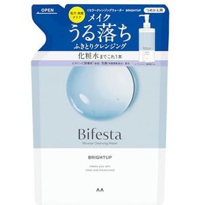 Bifesta Micellar Cleansing Water Bright Up Refill Wiping Type Pore/Keratin Clear Toner Derived Oil Free Fragrance Free 360ml