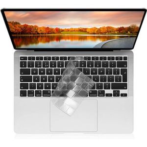 ZYB Ultradunne TPU-toetsenbordbescherming, hoge transparantie en stofdicht, MacBook Air toetsenbordbescherming voor MacBook Air 13 inch M1 A2337 A2179 met Retina-display en Touch ID, QWERTZ