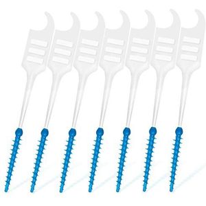 400 stuks zachte interdentale tandenborstels met dubbele uiteinden, siliconen tandzijde