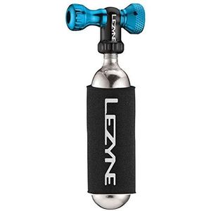 LEZYNE CO2 pompkop Control Drive CNC blauw-glanzend, 1-C2-CTRLDR-V310 minipomp, eenheidsmaat