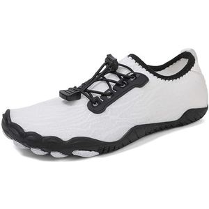 Heren Dames Waterschoenen Zero Drop Zool Brede Teen Casual Wandelen Strand Surfen Zwemmen Water Sportschoenen Outdoor Wandelen, Wit, 46.5 EU