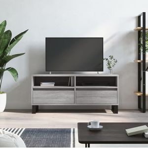 AUUIJKJF Entertainment Centra & TV Stands TV-meubel Grijs Sonoma 100x34,5x44,5 cm Engineered Houten Meubels